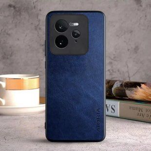 Кожаный чехол AIORIA Vintage для Realme GT 7 Pro blue
