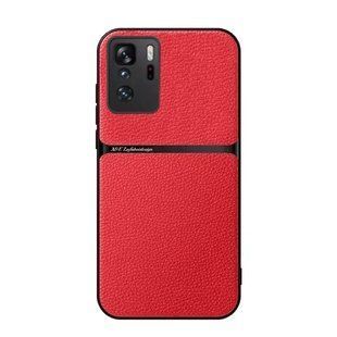 Кожаный чехол Elegance с магнитом для Xiaomi Poco X3 GT Red