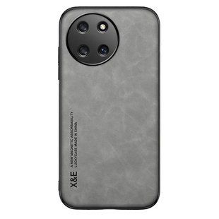 Кожаный чехол Sheepskin с магнитом для Realme 11 4G Light gray