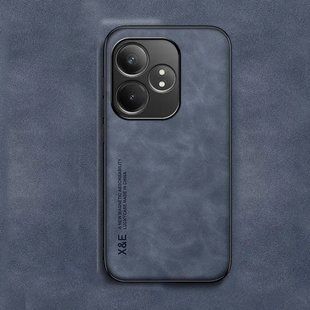 Кожаный чехол Sheepskin с магнитом для Realme GT Neo 6 SE Blue