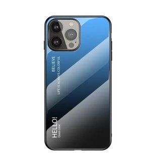 Чохол Apple iPhone 12 Pro Max Gradient Hello Blue Black