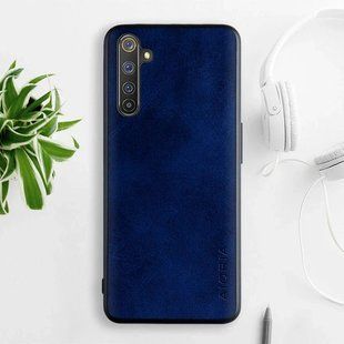Кожаный чехол AIORIA Vintage для Realme 6 blue