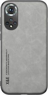 Кожаный чехол Sheepskin с магнитом для Huawei Nova 9 / Honor 50 Light gray