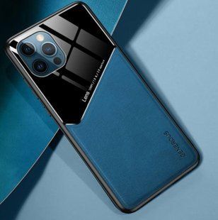 Бізнес чохол бампер GENEROUS для Apple Iphone 12 Pro зі скла і штучної шкіри