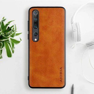 Кожаный чехол AIORIA Vintage для Xiaomi Mi 10 Pro orange