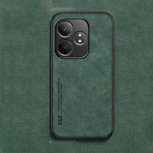 Кожаный чехол Sheepskin с магнитом для Realme GT Neo 6 SE Green