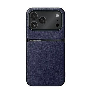 Шкіряний чохол Elegance з магнітом для Apple iPhone 17 Pro Dark blue