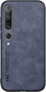 Кожаный чехол Sheepskin с магнитом для Xiaomi Mi 10 Pro Blue