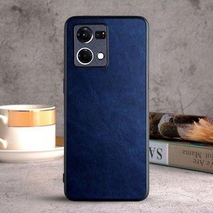 Кожаный чехол AIORIA Vintage для Oppo Reno7 4G blue