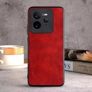 Кожаный чехол AIORIA Vintage для Realme GT 7 Pro red