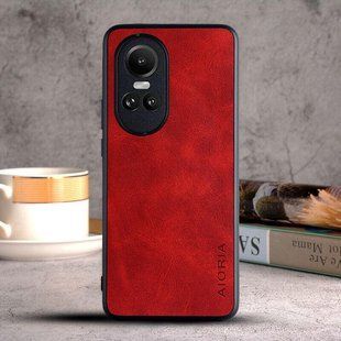 Кожаный чехол AIORIA Vintage для Oppo Reno10 Pro Global red