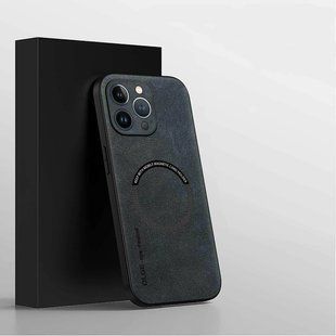 Шкіряний чохол OLGE з MagSafe для Apple iPhone 13 Pro Max Dark gray