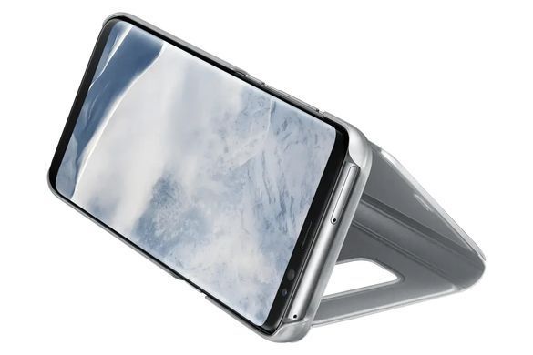 Чехол Clear View Standing Cover для Samsung Galaxy S22 Ultra 5G Silver