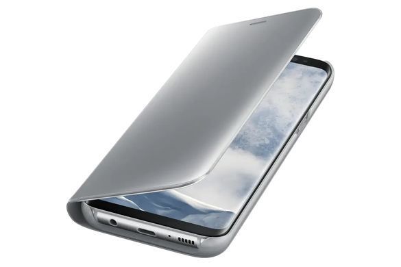 Чехол Clear View Standing Cover для Samsung Galaxy S22 Ultra 5G Silver