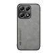 Кожаный чехол Sheepskin с магнитом для Xiaomi 14T Pro Light gray