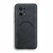 Кожаный чехол OLGE с MagSafe для Oppo Find X5 Dark gray
