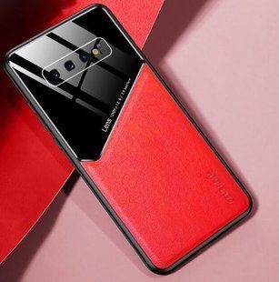 Бізнес чохол бампер GENEROUS для Samsung Galaxy S10 з скла і штучної шкіри