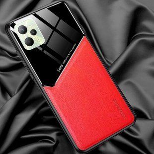 Бизнес чехол бампер GENEROUS для Realme C35 / Narzo 50A Prime из стекла и искусственной кожи