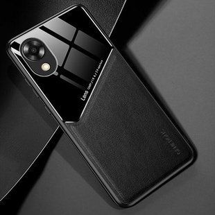 Бизнес чехол бампер GENEROUS для Oppo A17k из стекла и искусственной кожи