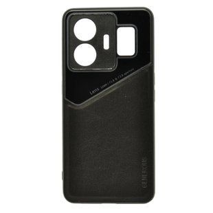 Бизнес чехол бампер GENEROUS для Realme GT Neo 5 / Realme GT3 из стекла и искусственной кожи