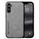 Кожаный чехол Sheepskin с магнитом для Samsung Galaxy A35 Light gray