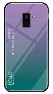 Чехол Samsung Galaxy A6 2018 Gradient Hello Purple Green