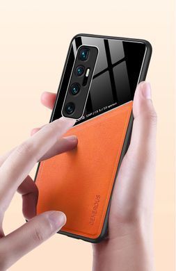 Бизнес чехол бампер GENEROUS для Xiaomi Mi 10 Ultra из стекла и искусственной кожи