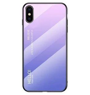 Чехол Apple iPhone Xs Max Gradient Hello Pink Purple