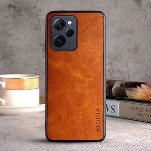 Кожаный чехол AIORIA Vintage для Xiaomi Poco X5 Pro 5G / Redmi Note 12 Pro (China) orange