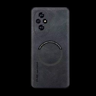 Шкіряний чохол OLGE з MagSafe для Huawei Honor 200 Dark gray