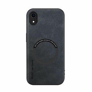 Шкіряний чохол OLGE з MagSafe для Apple iPhone XR Dark gray