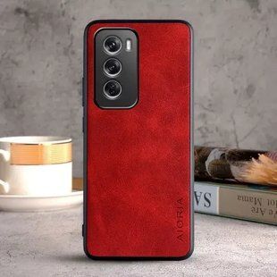 Кожаный чехол AIORIA Vintage для Oppo Reno12 Pro red