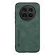 Кожаный чехол Sheepskin с магнитом для Realme 12 5G Green