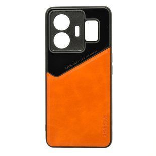 Бизнес чехол бампер GENEROUS для Realme GT Neo 5 / Realme GT3 из стекла и искусственной кожи