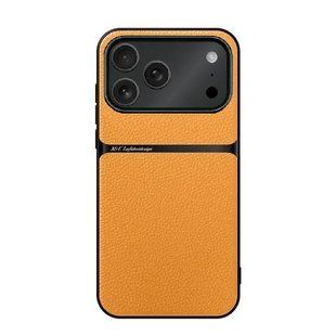 Шкіряний чохол Elegance з магнітом для Apple iPhone 17 Pro Orange