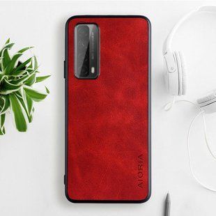 Шкіряний чохол AIORIA Vintage для Huawei P Smart 2021 red