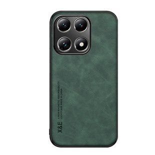 Кожаный чехол Sheepskin с магнитом для Xiaomi 14T Pro Green