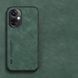 Кожаный чехол Sheepskin с магнитом для OnePlus Nord CE3 Green