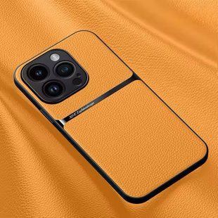 Кожаный чехол Elegance с магнитом для Apple iPhone 13 Pro Orange