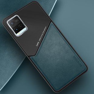Бизнес чехол бампер GENEROUS для Vivo Y33s 4G из стекла и искусственной кожи