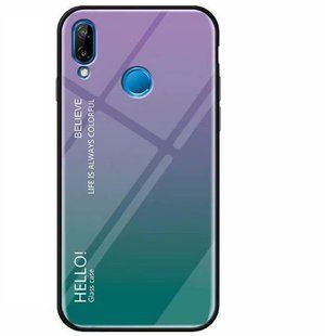 Чехол Xiaomi Redmi 7 Gradient Hello Purple Green