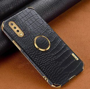 Чохол для Samsung Galaxy A70 з тисненням під шкіру крокодила і магнітним утримувачем