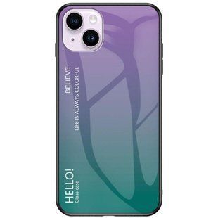 Чехол Apple iPhone 15 Gradient Hello Purple Green