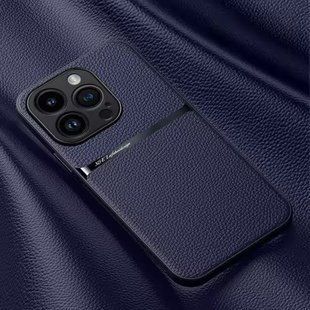 Шкіряний чохол Elegance з магнітом для Apple iPhone 16 Pro Max Dark blue