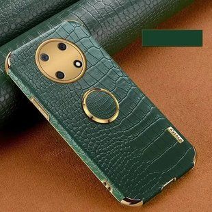 Чохол для Realme 12 5G з тисненням під шкіру крокодила і магнітним утримувачем Green