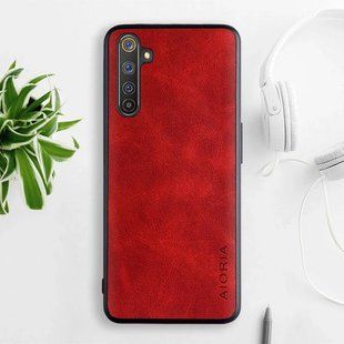 Кожаный чехол AIORIA Vintage для Realme 6 Pro red