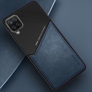 Бізнес чохол бампер GENEROUS для Samsung Galaxy A12 з скла і штучної шкіри