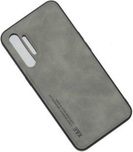 Шкіряний чохол Sheepskin з магнітом для Realme X2 / Realme XT / Oppo K5 Light gray