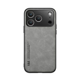 Шкіряний чохол Sheepskin з магнітом для Apple iPhone 17 Pro Light gray