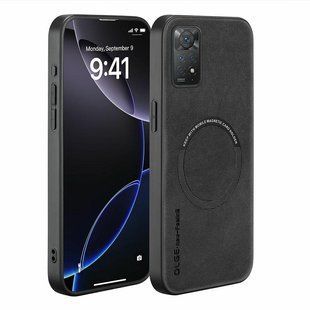 Шкіряний чохол OLGE з MagSafe для Xiaomi Redmi Note 11 Pro 4G Dark gray